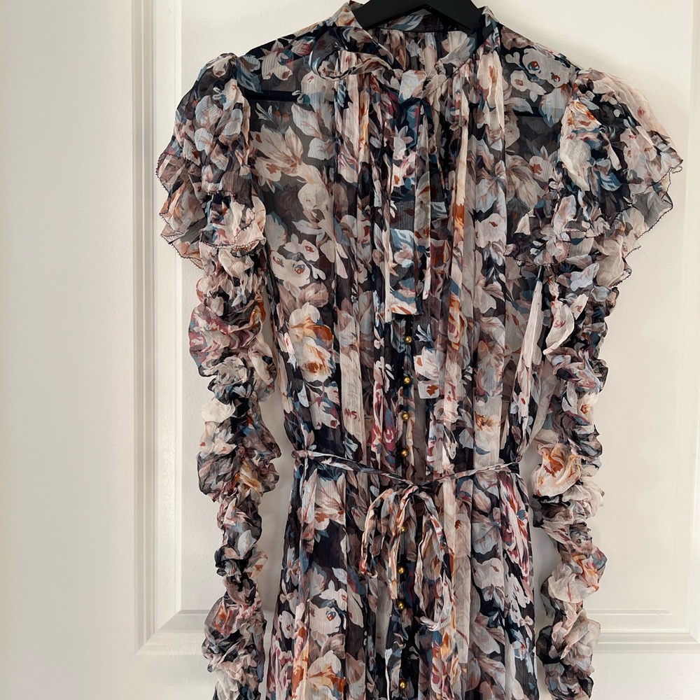 Floral silk dress